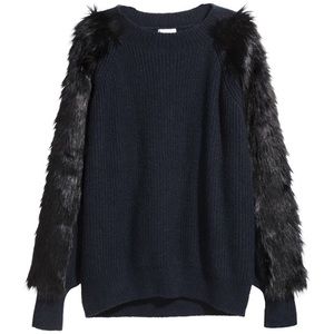 H&M Dark Blue Knit Sweater - Size M